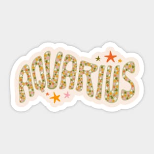 Starry Aquarius Sticker